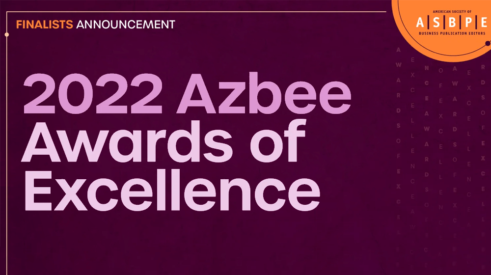 SBT Announced as Azbee Awards Finalist for 2022